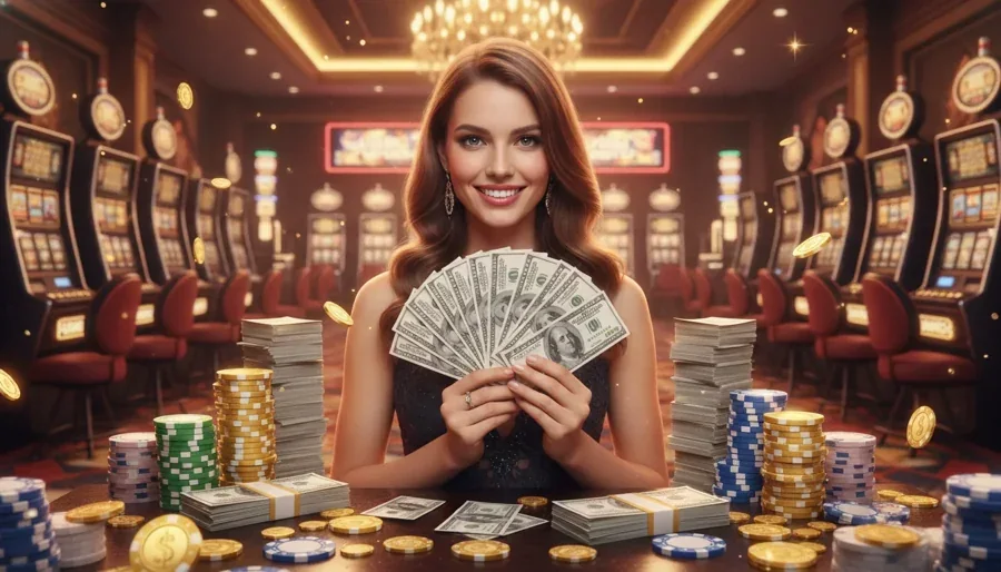 Luminous Casino game lobby showcasing top slots and live dealer table games